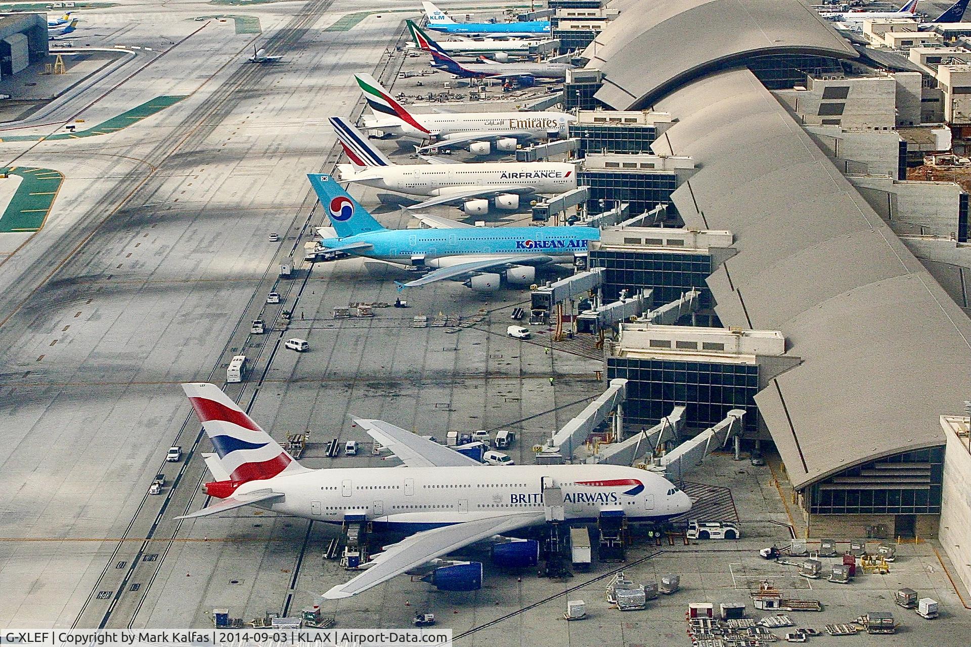 G-XLEF, 2013 Airbus A380-841 C/N 151, A388 British Airways Airbus A380-800 G-XLEF at LAX