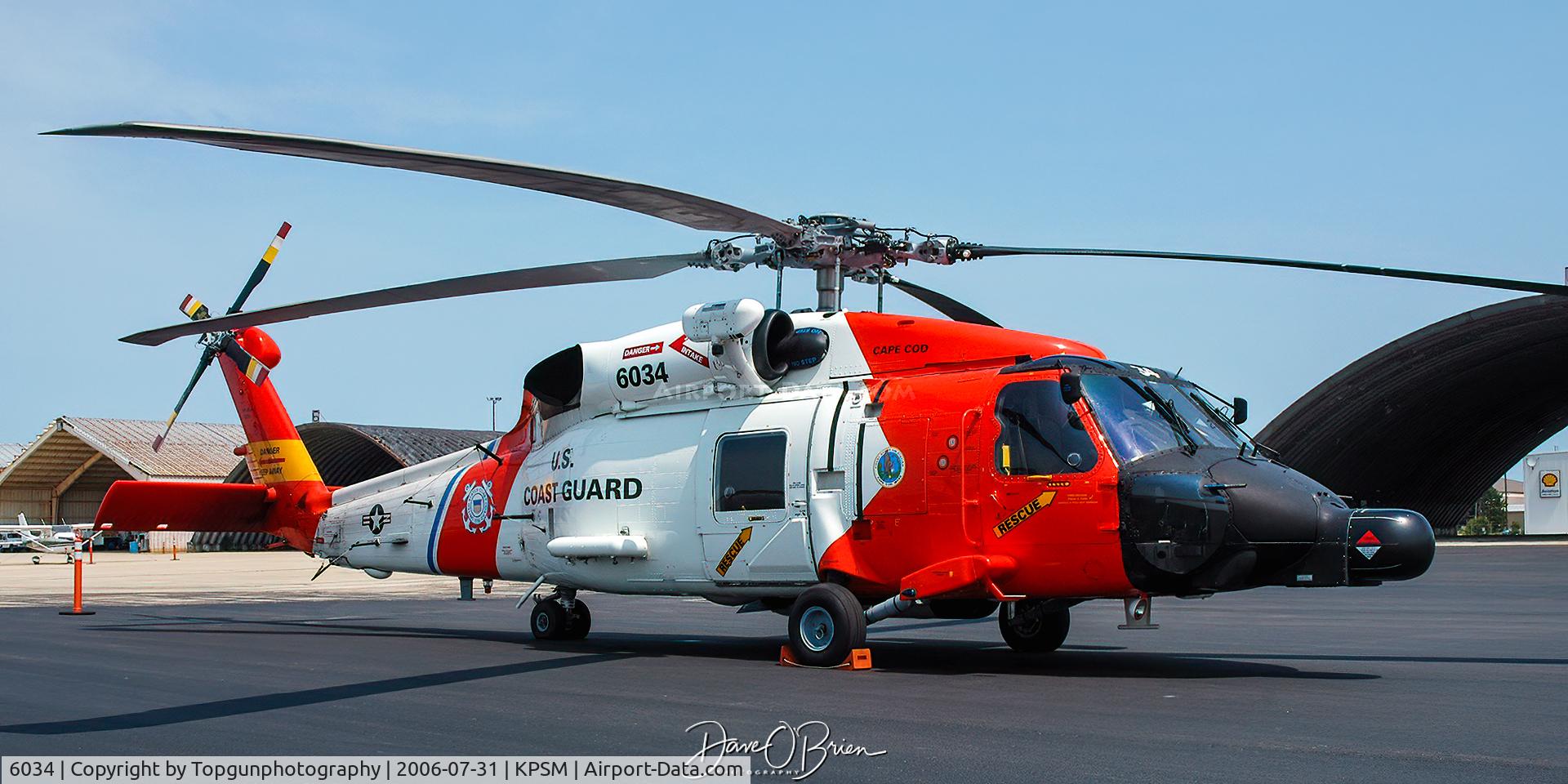 6034, Sikorsky HH-60J Jayhawk C/N 70.1955, out of USCG Air Station Cape Cod