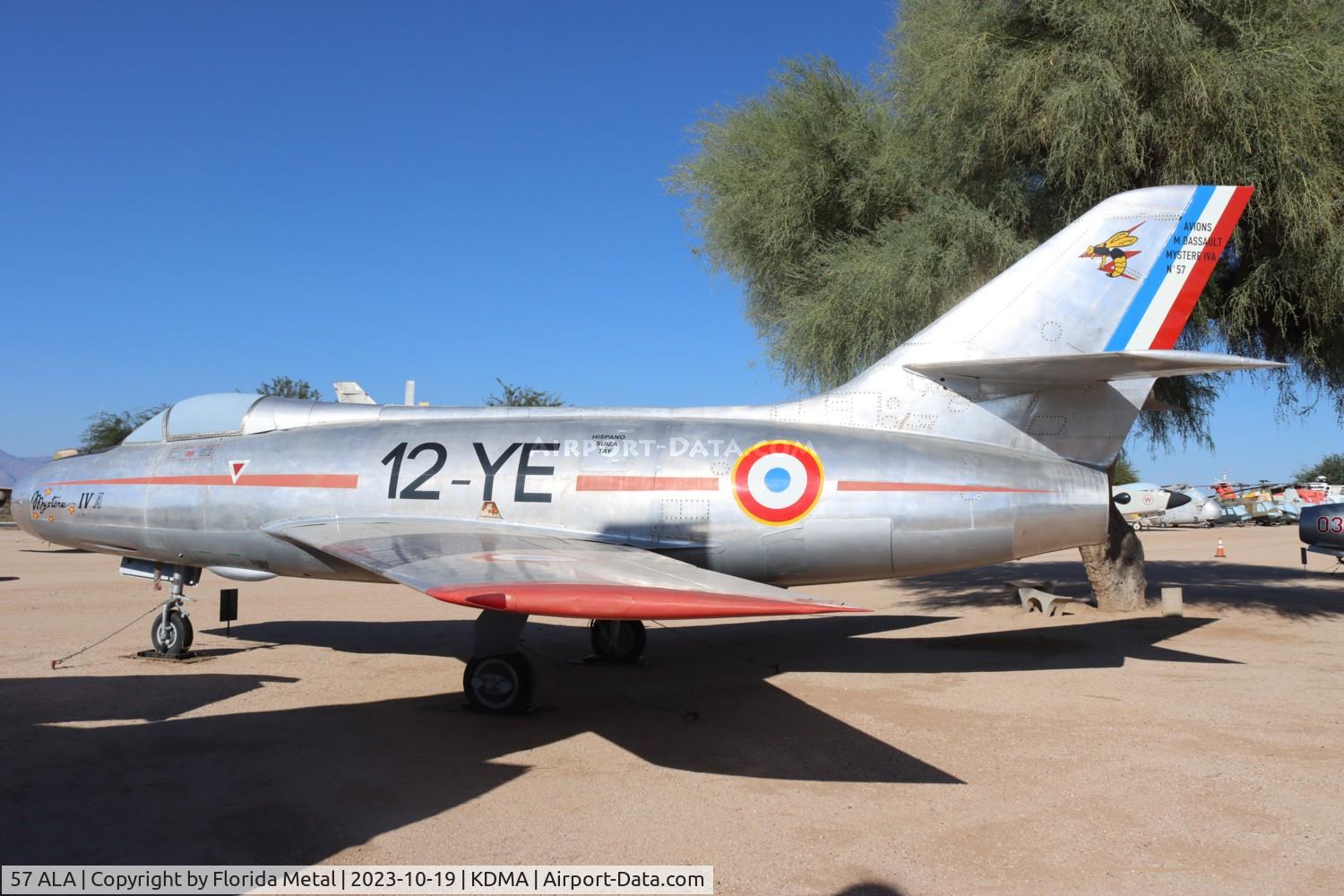 57 ALA, Dassault MD-454 Mystère IVA C/N 57, Dassault Mystere IVA zx