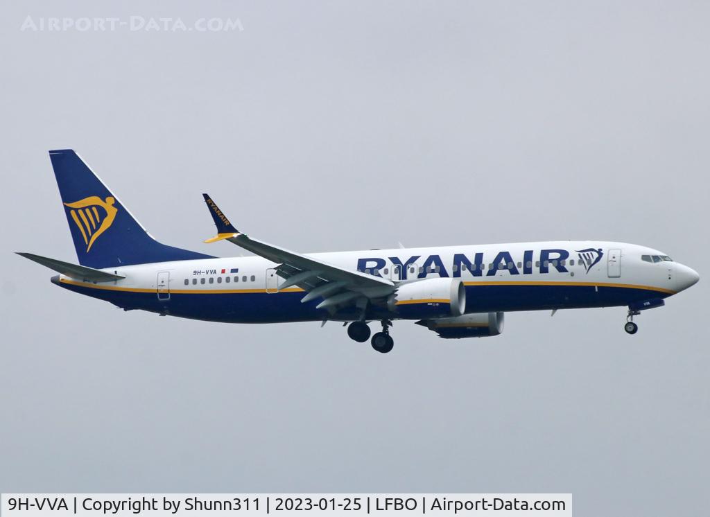 9H-VVA, 2022 Boeing 737-8-200 MAX C/N 65894, Landing rwy 32L