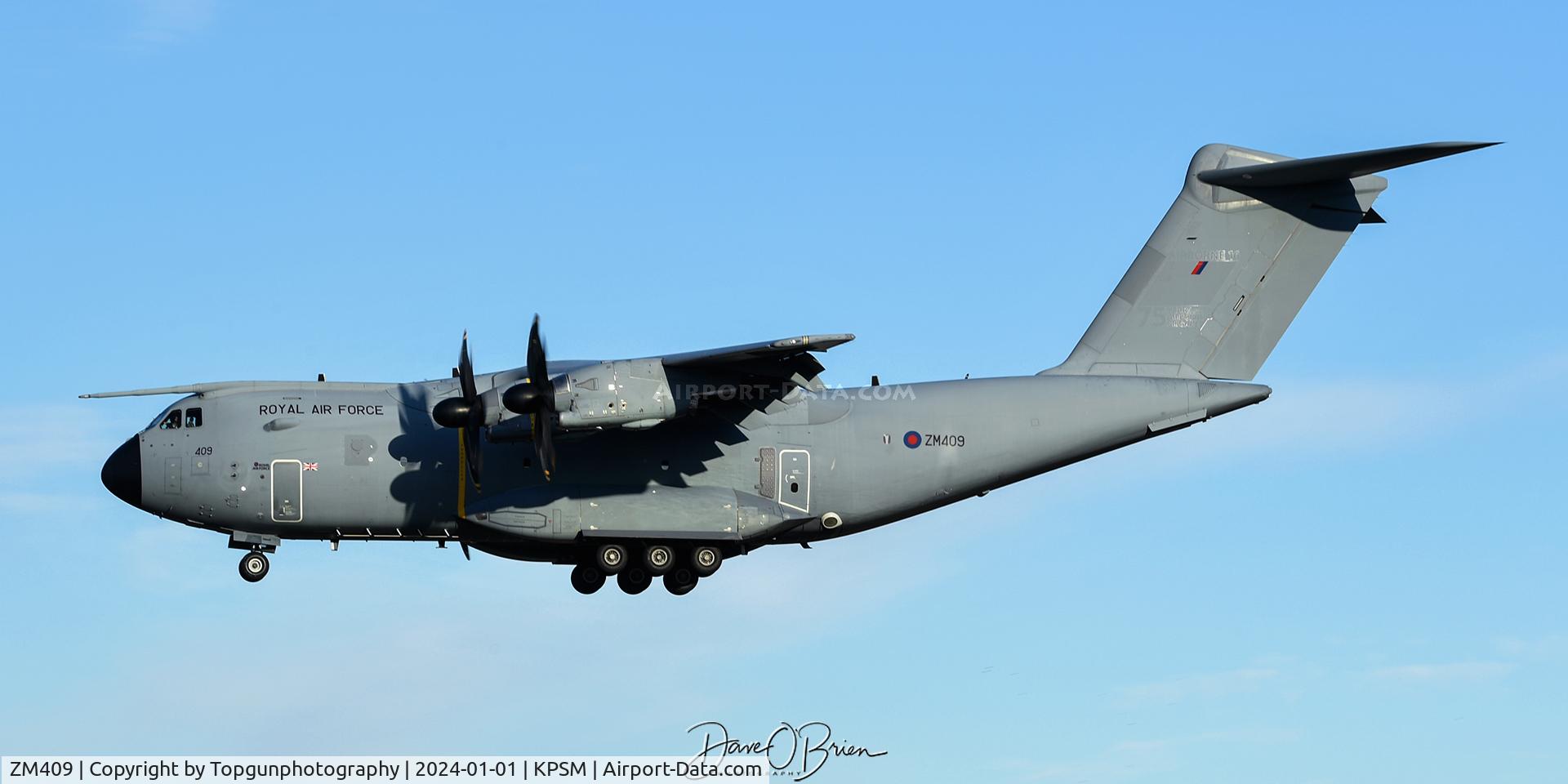 ZM409, 2016 Airbus A400M Atlas C.1 C/N 034, Starting the New Year in style