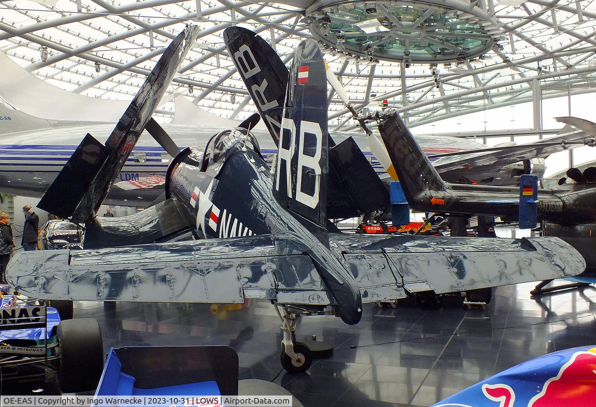 OE-EAS, 1945 Vought F4U-4 Corsair C/N 9149, Vought F4U-4 Corsair at the Hangar 7 / Red Bull Air Museum, Salzburg