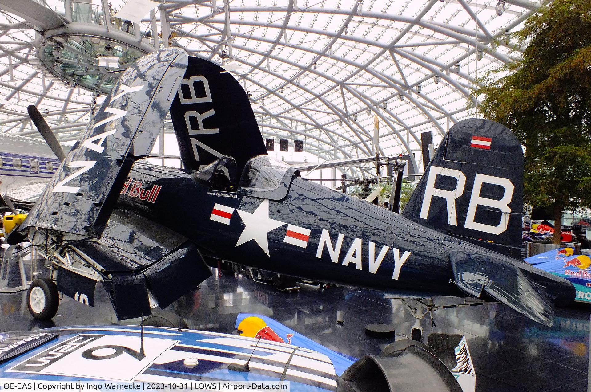 OE-EAS, 1945 Vought F4U-4 Corsair C/N 9149, Vought F4U-4 Corsair at the Hangar 7 / Red Bull Air Museum, Salzburg