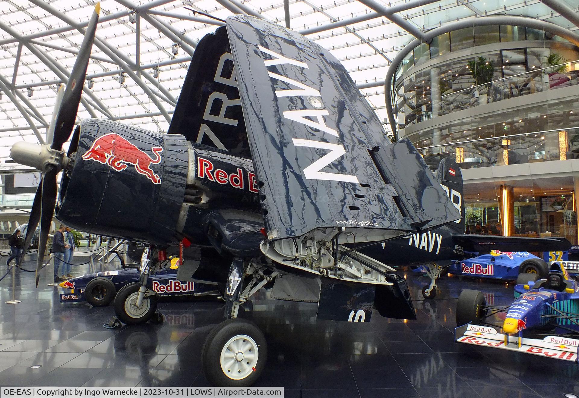 OE-EAS, 1945 Vought F4U-4 Corsair C/N 9149, Vought F4U-4 Corsair at the Hangar 7 / Red Bull Air Museum, Salzburg