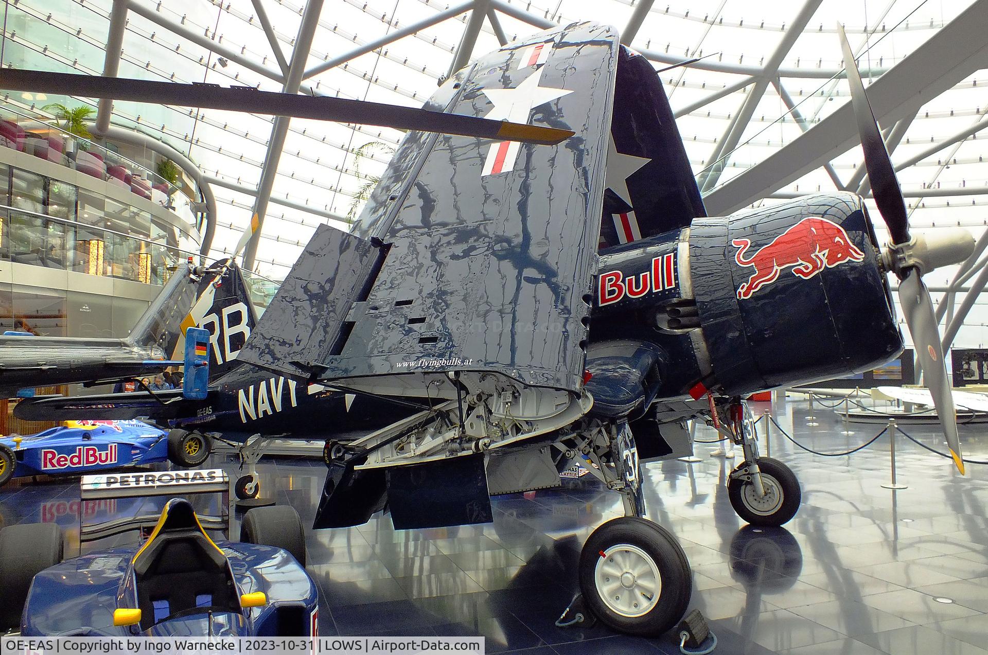 OE-EAS, 1945 Vought F4U-4 Corsair C/N 9149, Vought F4U-4 Corsair at the Hangar 7 / Red Bull Air Museum, Salzburg
