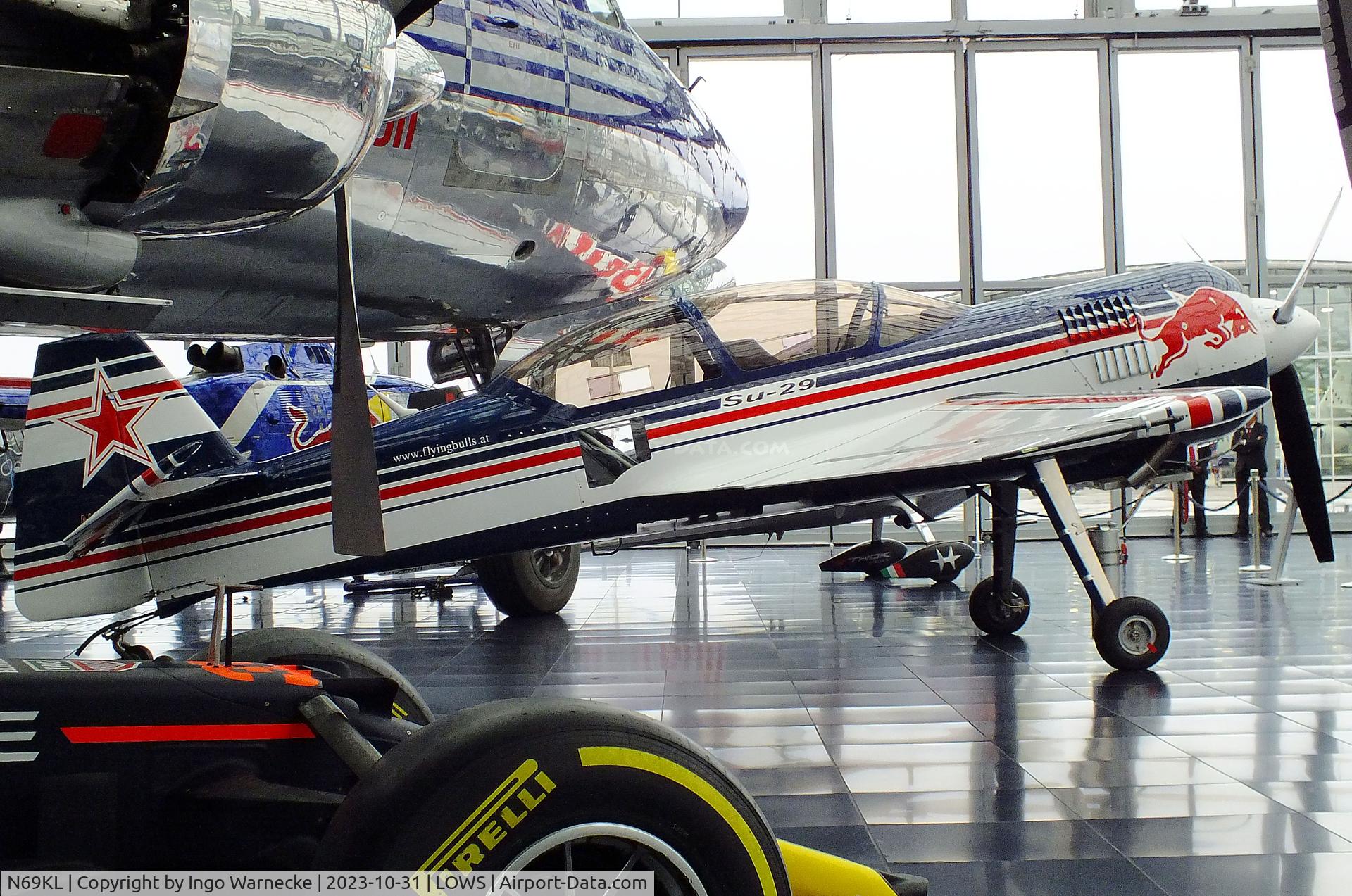 N69KL, 2000 Sukhoi Su-29 C/N 90-04, Sukhoi Su-29 at the Hangar 7 / Red Bull Air Museum, Salzburg