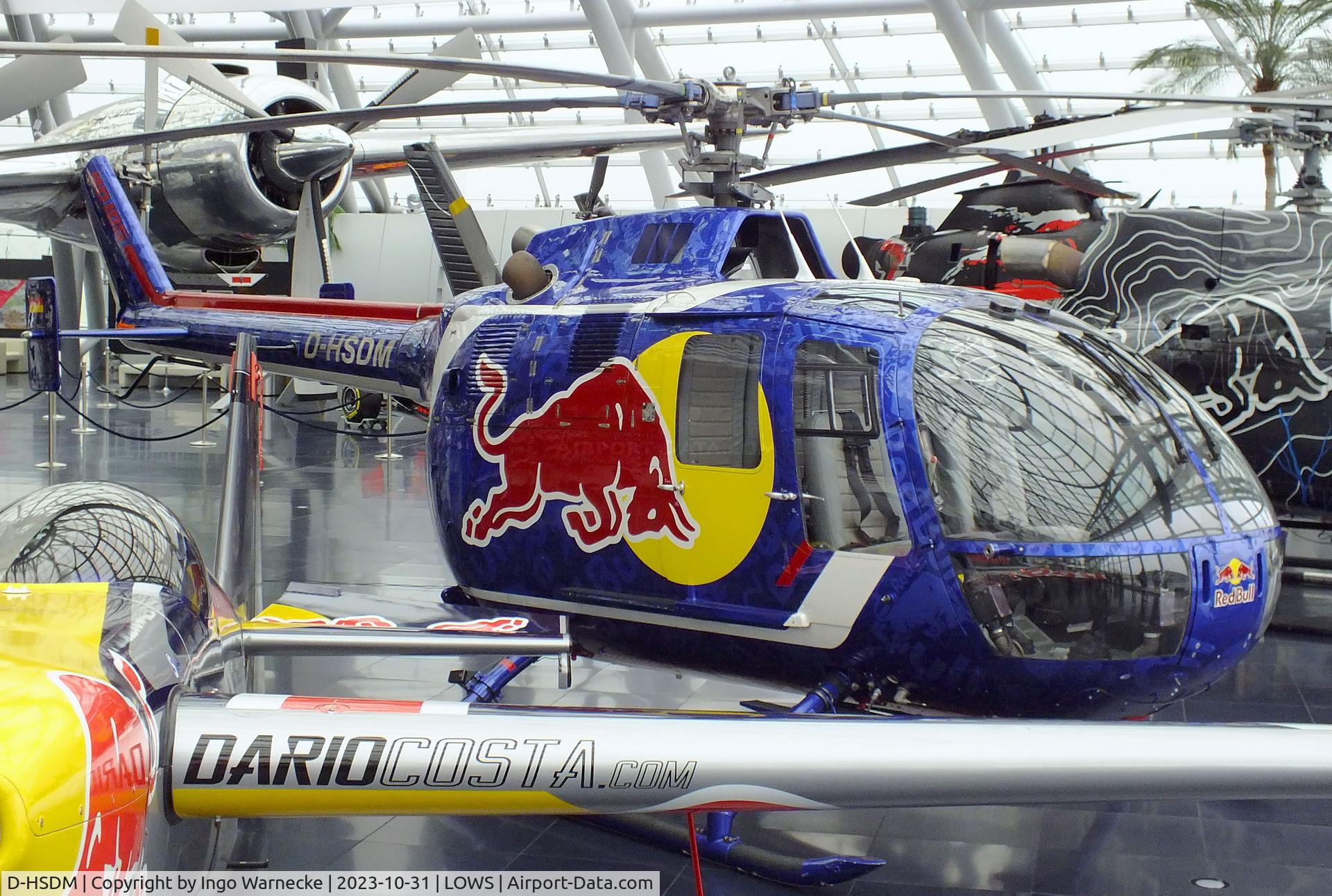 D-HSDM, MBB Bo-105CB C/N S-126, MBB Bo 105CB at the Hangar 7 / Red Bull Air Museum, Salzburg
