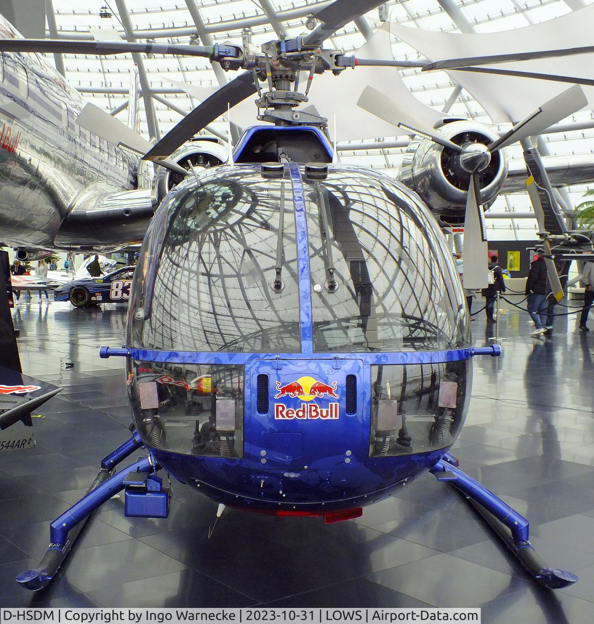 D-HSDM, MBB Bo-105CB C/N S-126, MBB Bo 105CB at the Hangar 7 / Red Bull Air Museum, Salzburg