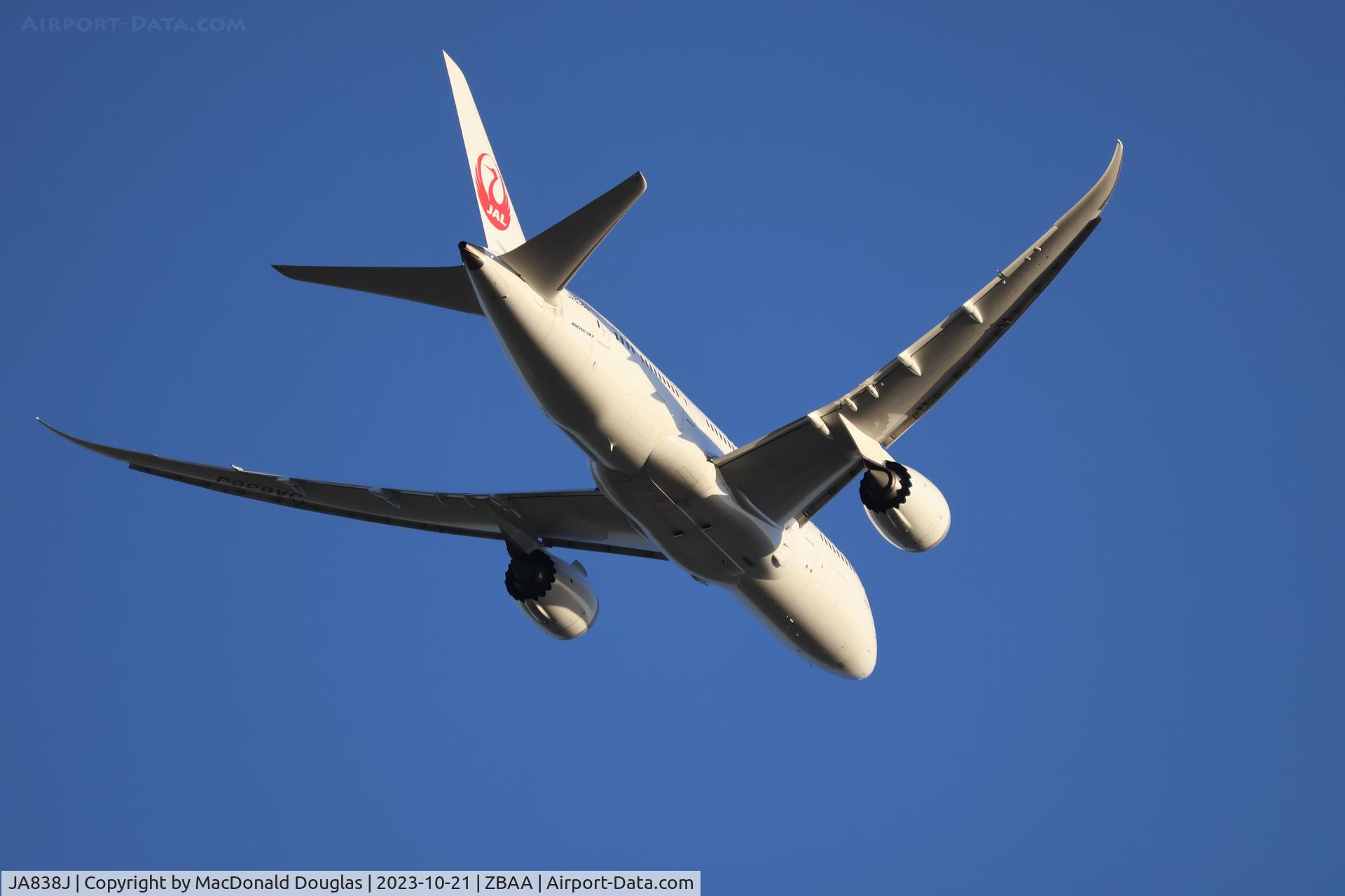 JA838J, 2014 Boeing 787-8 Dreamliner C/N 34849, PEK/ZBAA