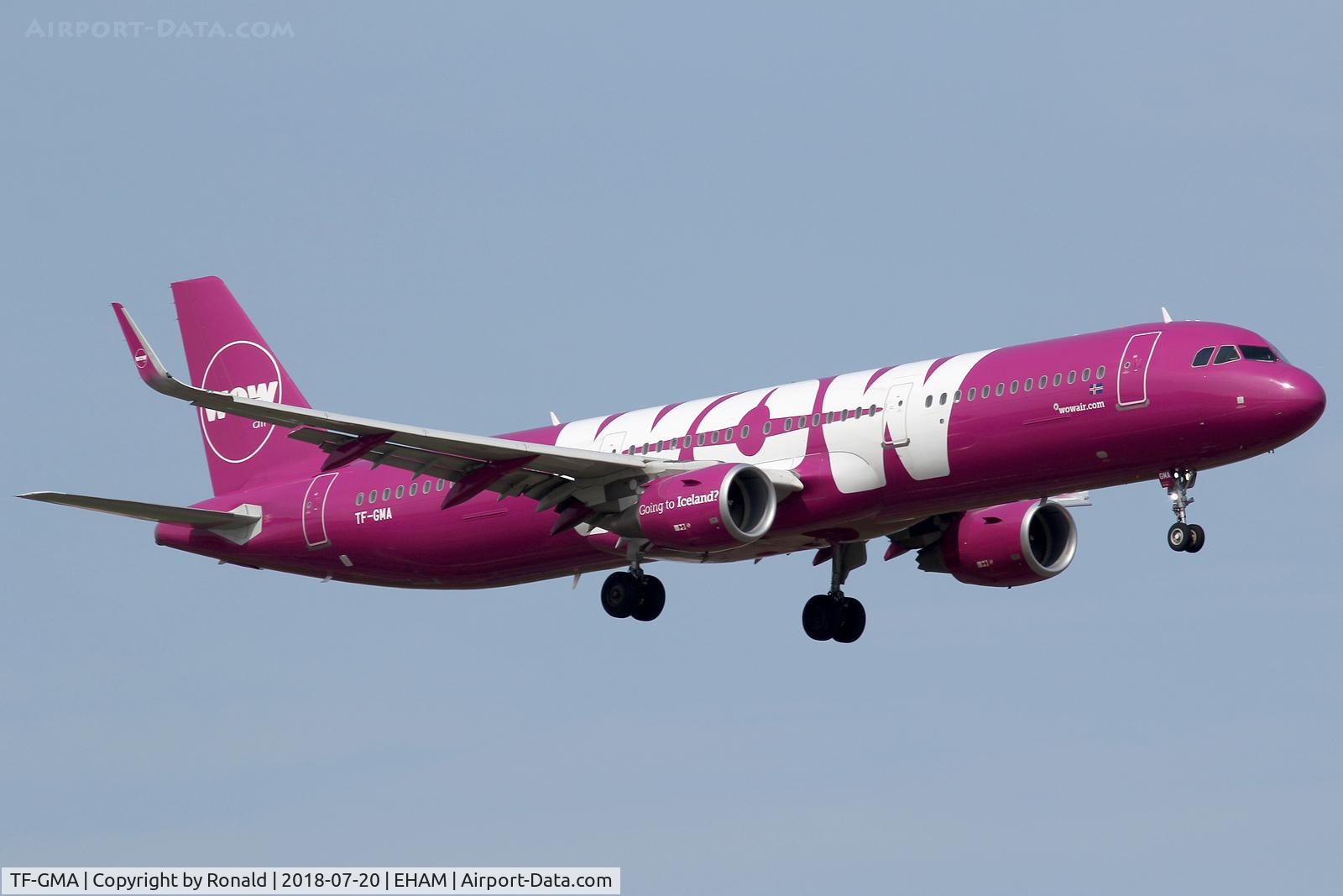 TF-GMA, 2016 Airbus A321-211 C/N 7127, at spl