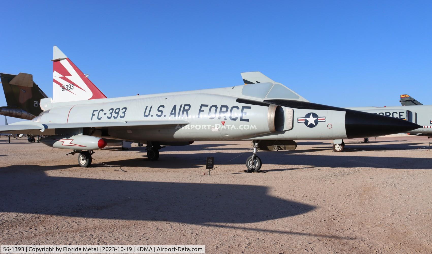 56-1393, 1956 Convair F-102A Delta Dagger C/N 8-10-340, F-102 zx
