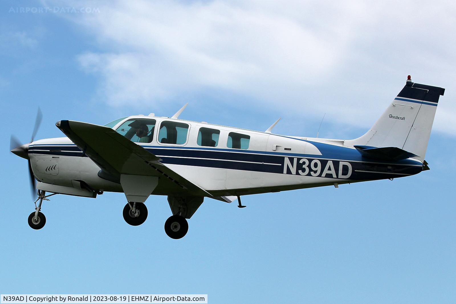 N39AD, 1972 Beech A36 Bonanza 36 C/N E316, at ehmz