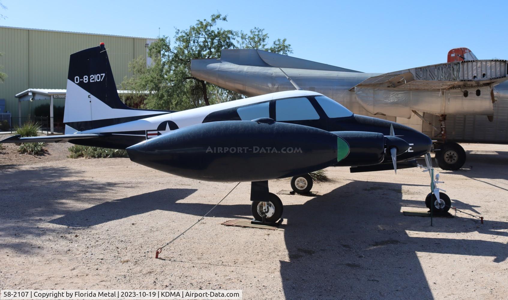 58-2107, 1958 Cessna U-3A Blue Canoe (310A) C/N 38081, U-3 zx