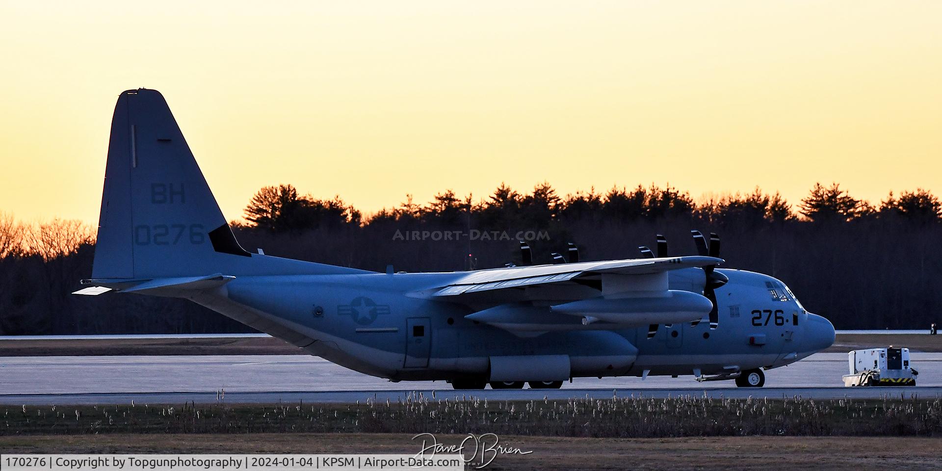 170276, Lockheed KC-130J C/N 382-5959, OTIS17 stopping in before sunset for a RON