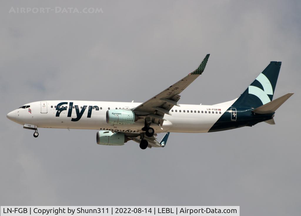 LN-FGB, 2013 Boeing 737-82R C/N 40881, Landing rwy 24R