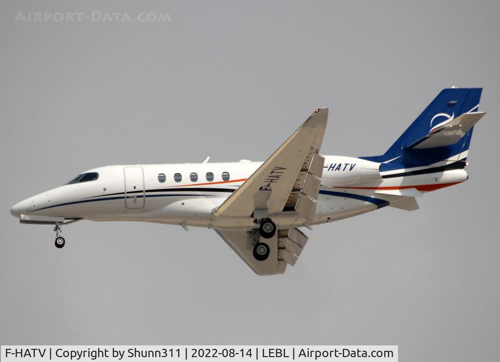 F-HATV, 2018 Cessna 680A Citation Latitude C/N 680A-0152, Landing rwy 24R