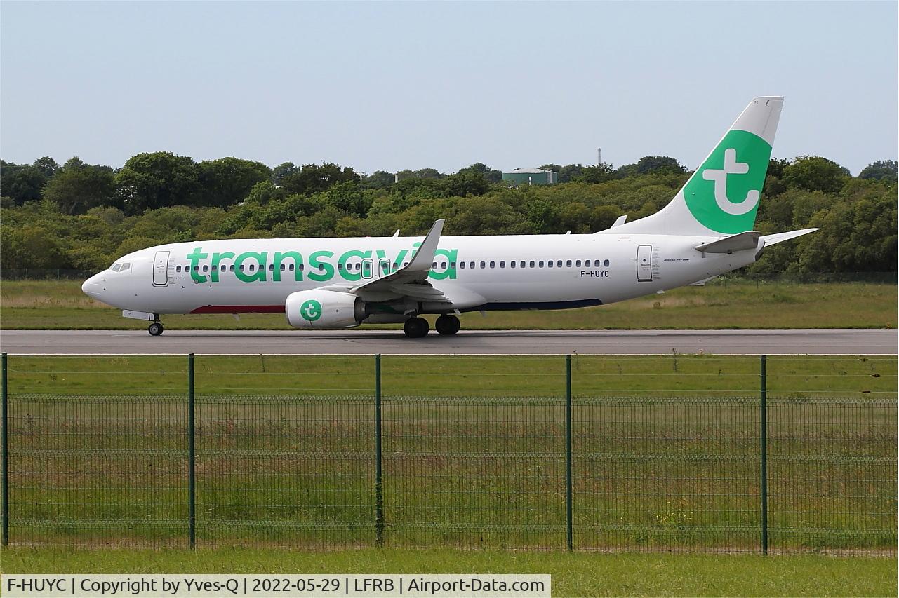 F-HUYC, 2017 Boeing 737-8JP C/N 42086, Boeing 737-8JP, Taxiing rwy 07R, Brest-Bretagne airport (LFRB-BES)