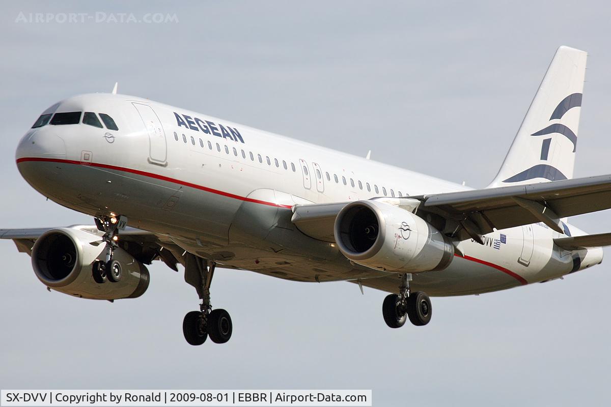 SX-DVV, 2009 Airbus A320-232 C/N 3773, at bru