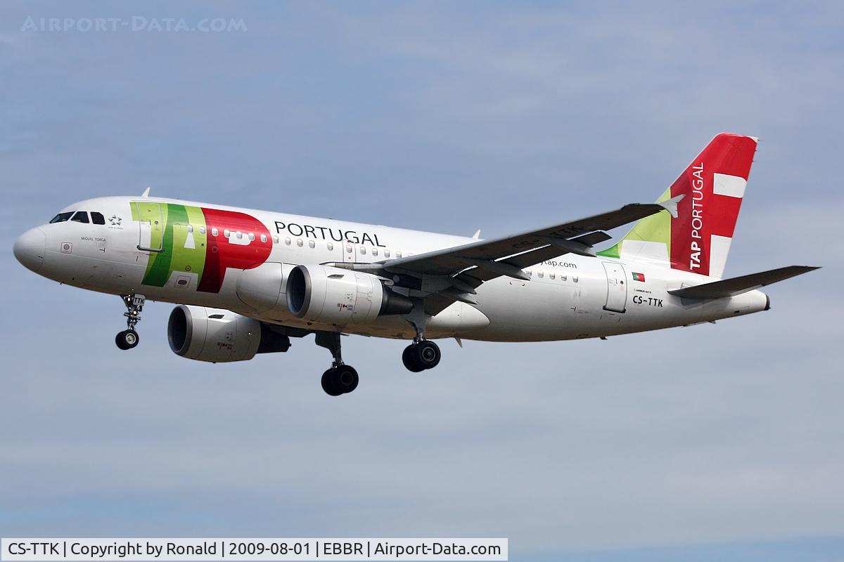 CS-TTK, 1999 Airbus A319-111 C/N 1034, at bru