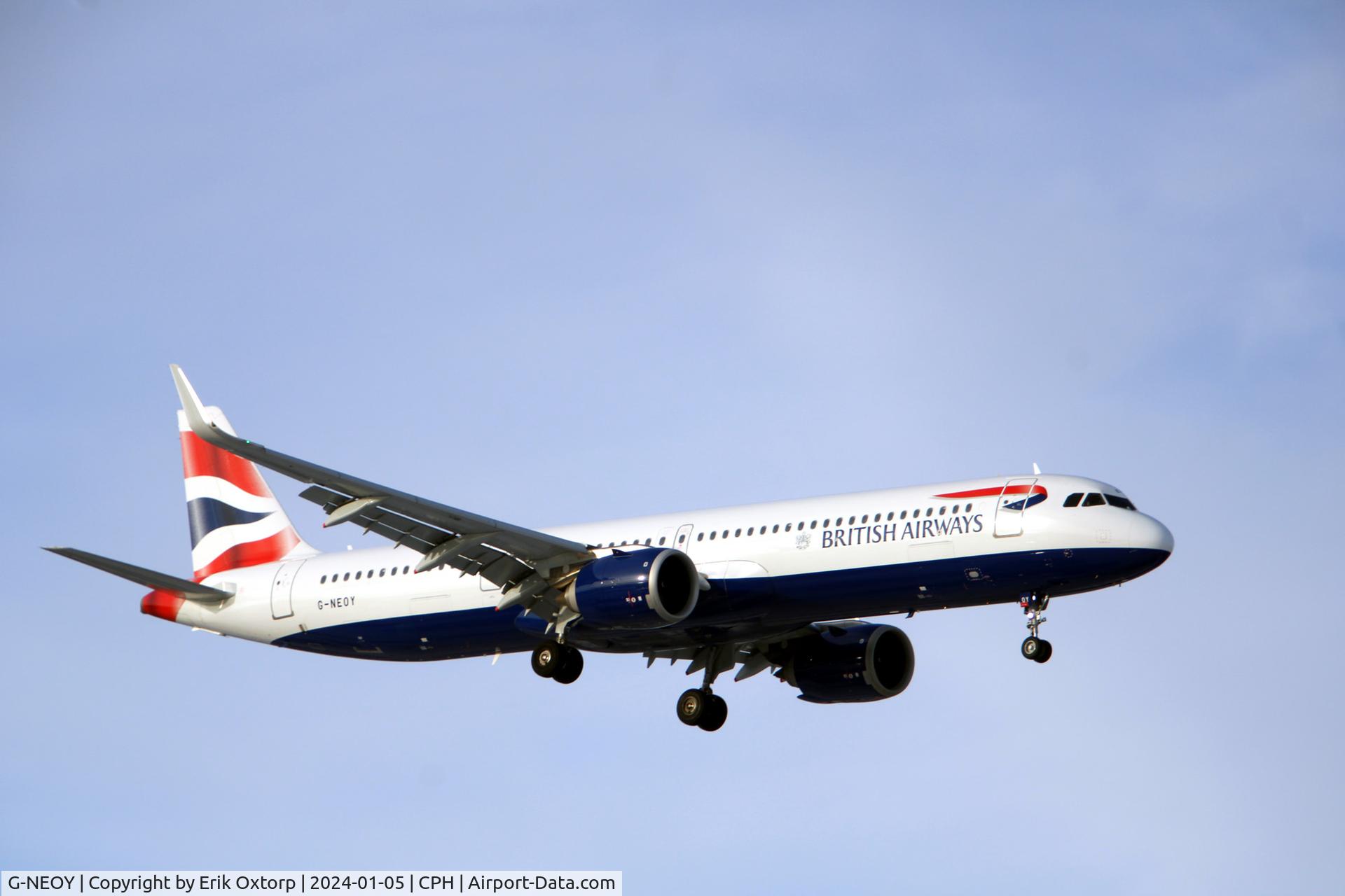 G-NEOY, 2020 Airbus A321-251NX C/N 9209, G-NEOY landing rw 04L