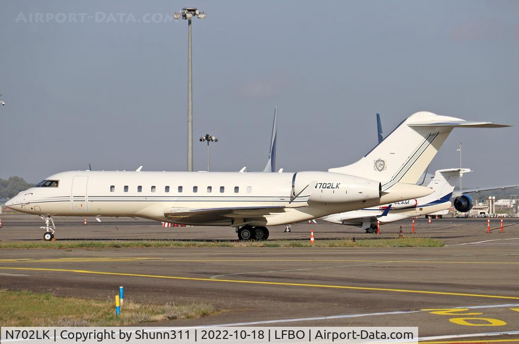 N702LK, 2012 Bombardier BD-700-1A11 Global 5000 C/N 9474, Parked at the General Aviation area...
