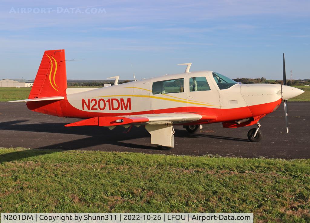 N201DM, 1976 Mooney M20J 201 C/N 24-0060, Parked near the Control Tower...