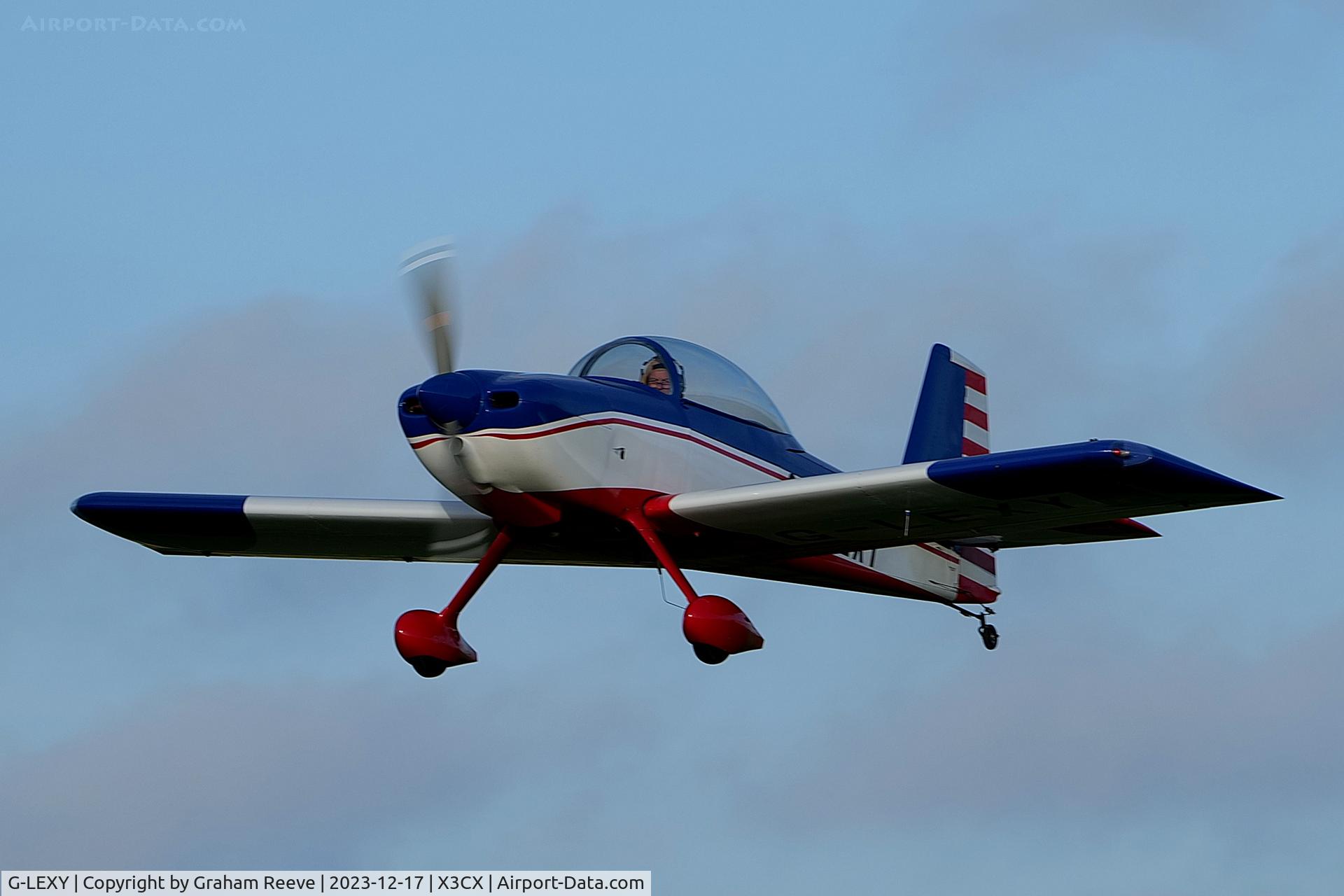 G-LEXY, 2010 Vans RV-8 C/N 303-14756, Departing from Northrepps.