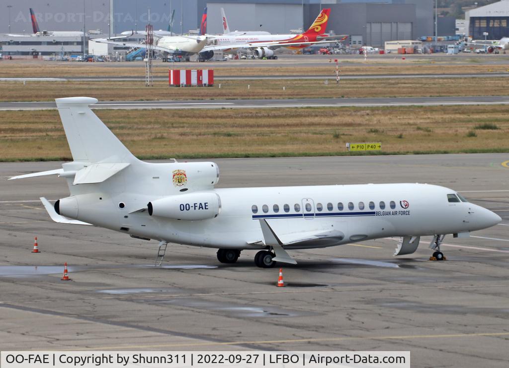 OO-FAE, 2009 Dassault Falcon 7X C/N 79, Parked at the General Aviation area...