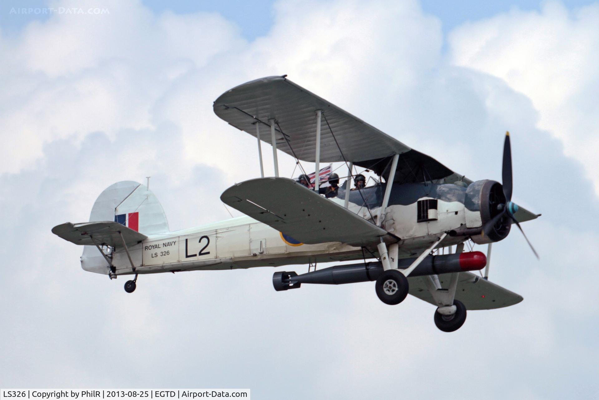 LS326, 1943 Fairey Swordfish Mk.II C/N Not found LS326, LS326 (G-AJVH) Fairey Swordfish II RN Historic Flight Dunsfold