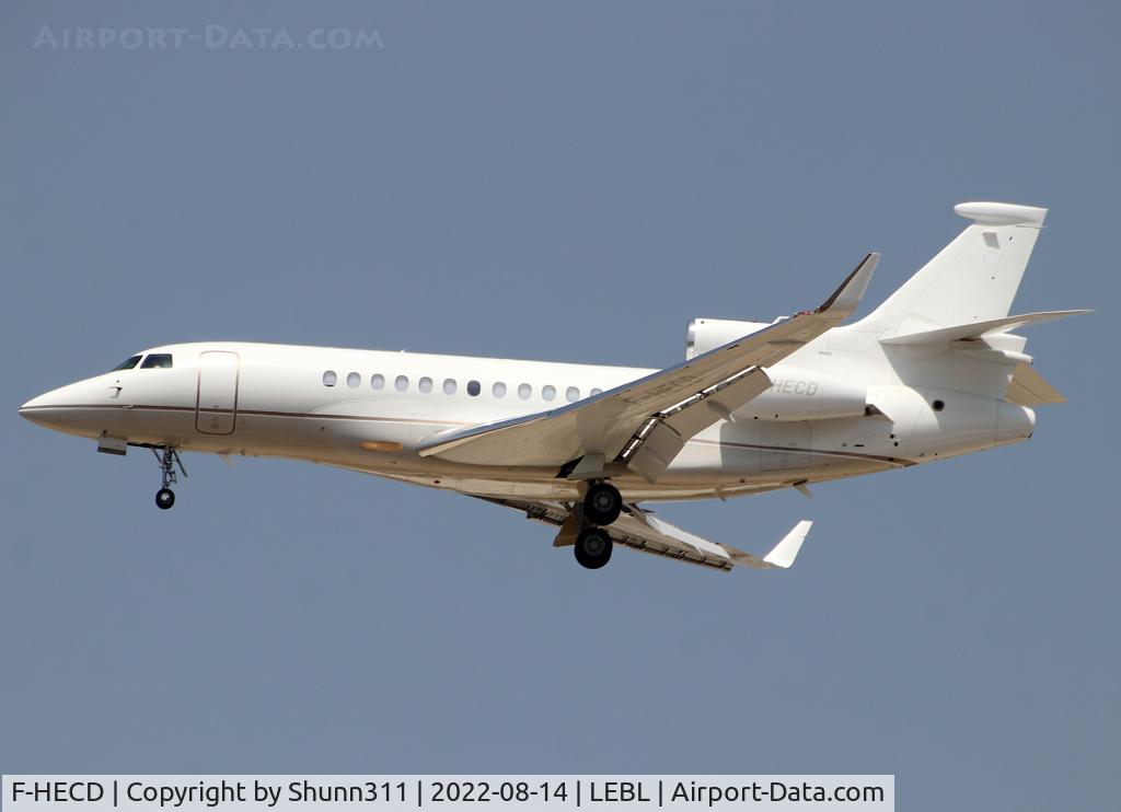 F-HECD, 2011 Dassault Falcon 7X C/N 134, Landing rwy 24R