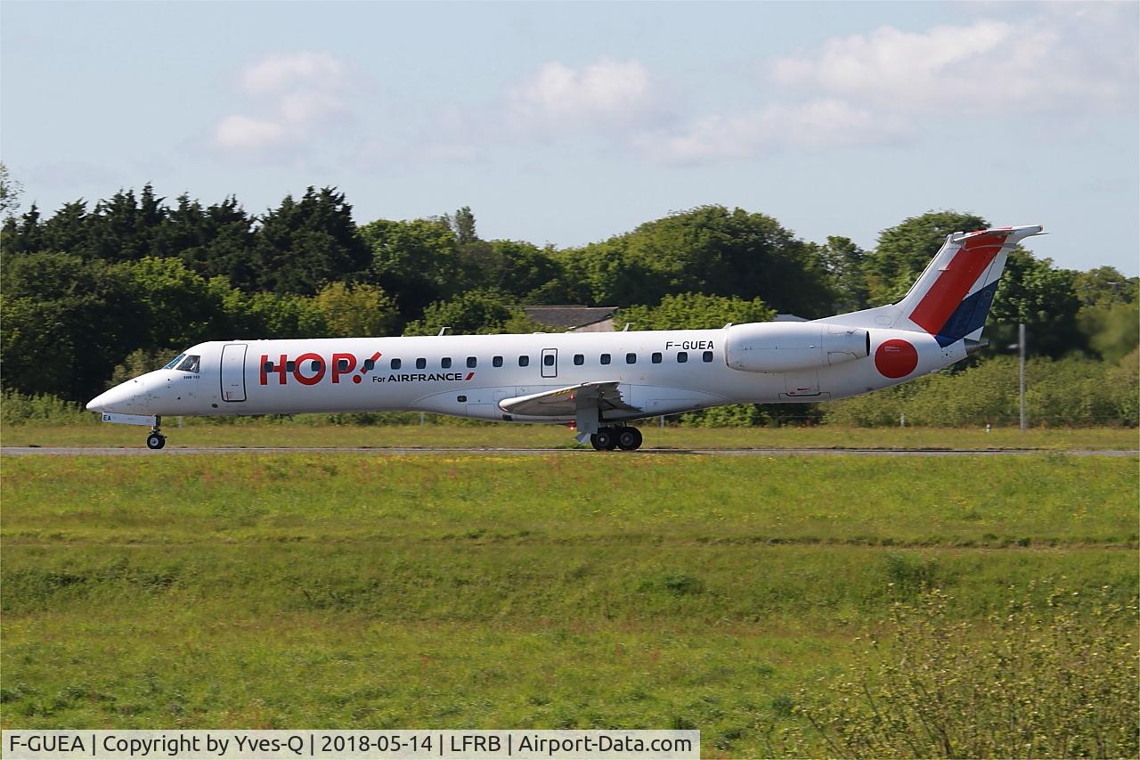 F-GUEA, 2000 Embraer EMB-145MP (ERJ-145MP) C/N 145342, Embraer EMB-145MP, Take off run rwy 25L, Brest-Bretagne airport (LFRB-BES)