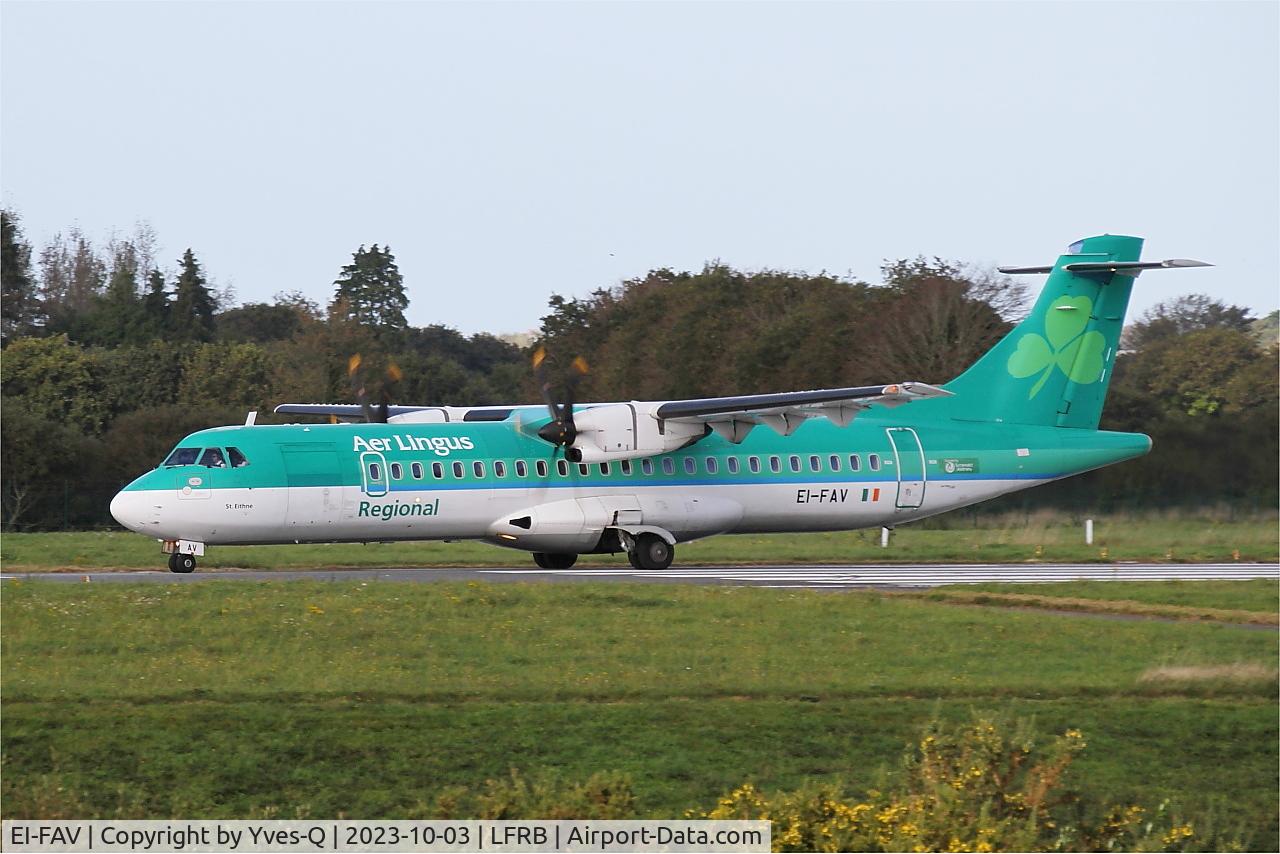 EI-FAV, 2013 ATR 72-600 (72-212A) C/N 1105, ATR 72-600, Take off run rwy 25L, Brest-Bretagne airport (LFRB-BES)