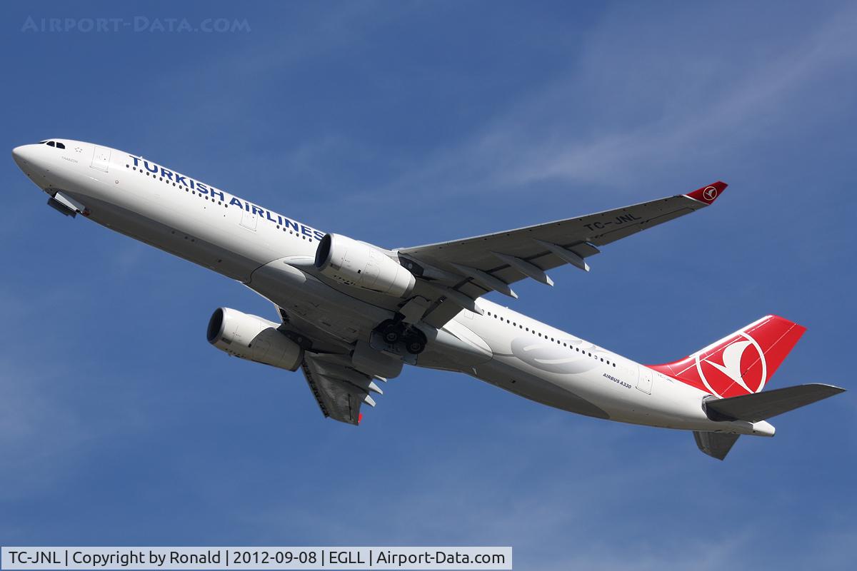TC-JNL, 2010 Airbus A330-343X C/N 1204, at lhr