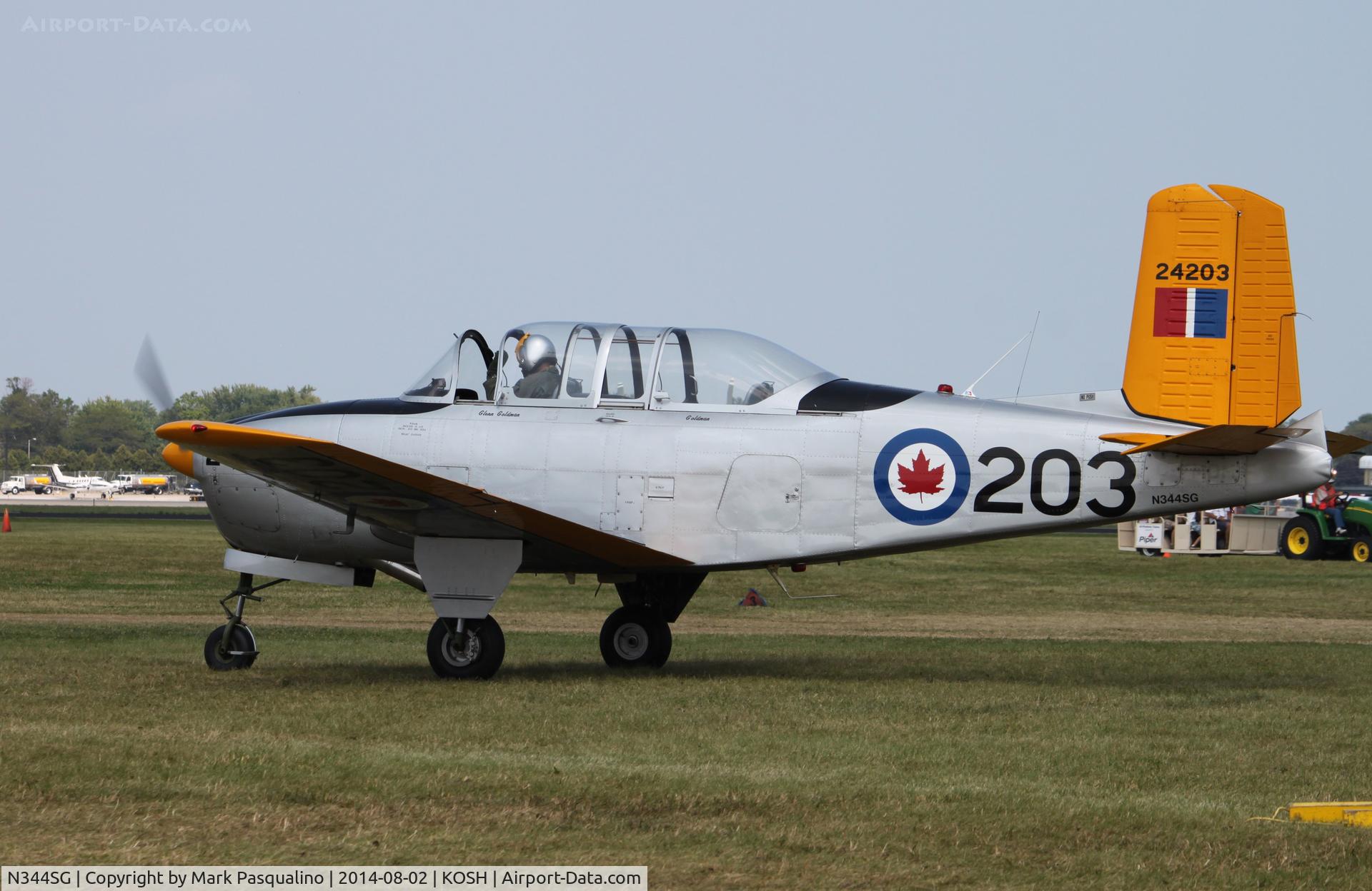 N344SG, 1957 Beech D-45 (T-34B) Mentor C/N BG354, Beech T-34B