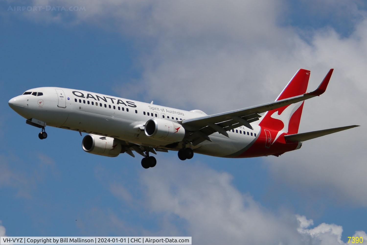 VH-VYZ, 2011 Boeing 737-838 C/N 34190, QF133 from MEL