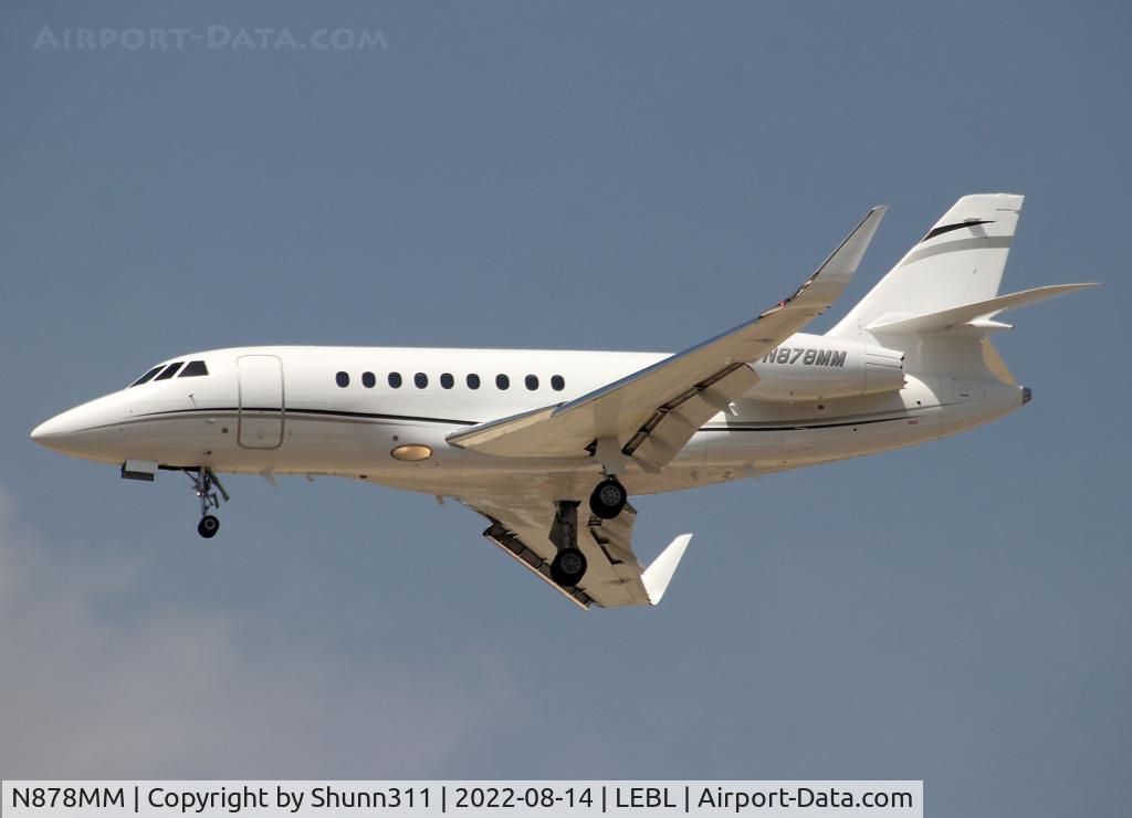 N878MM, 2005 Dassault Falcon 2000EX C/N 51, Landing rwy 24R