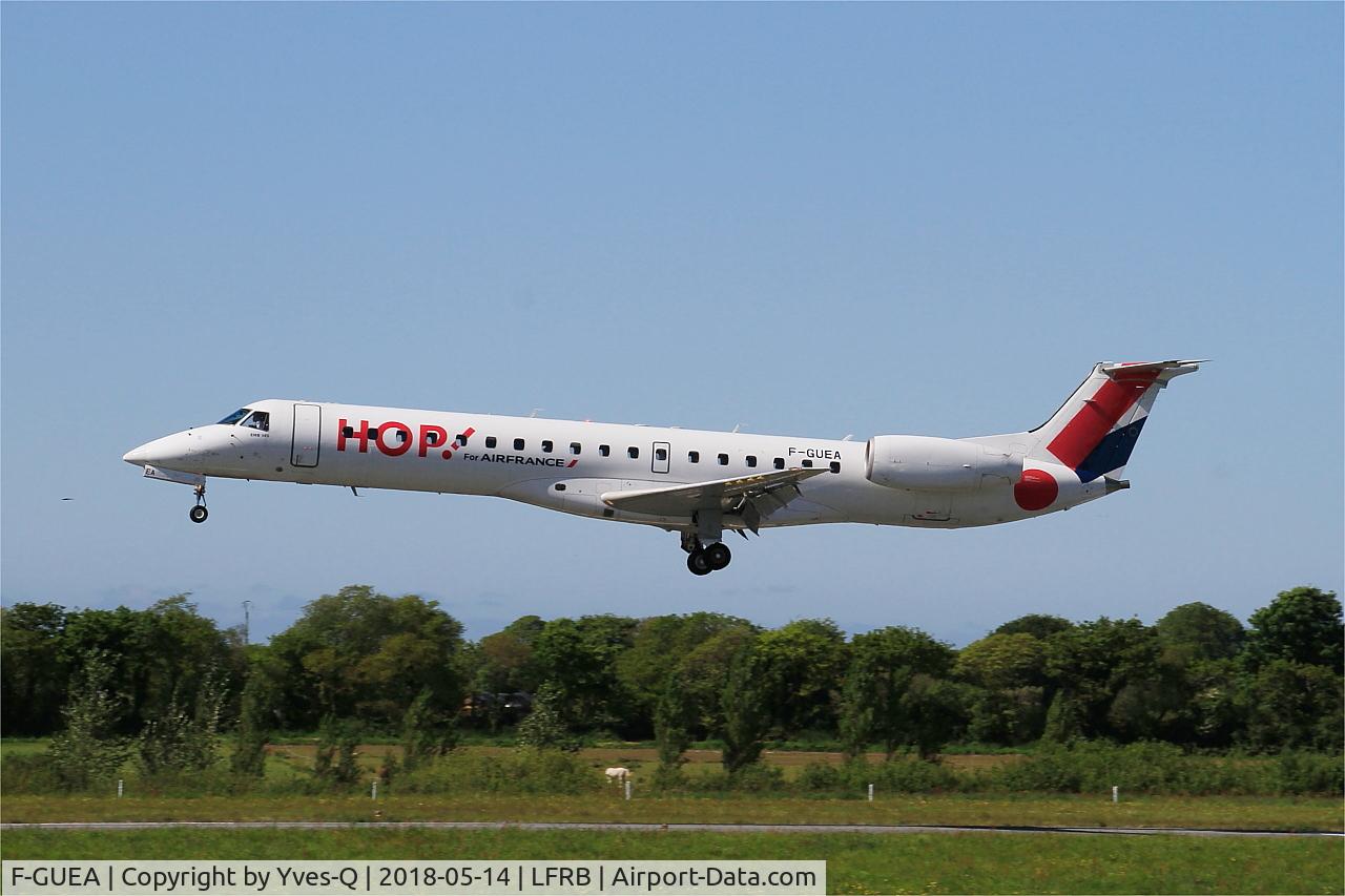 F-GUEA, 2000 Embraer EMB-145MP (ERJ-145MP) C/N 145342, Embraer EMB-145MP, On final rwy 25L, Brest-Bretagne airport (LFRB-BES)