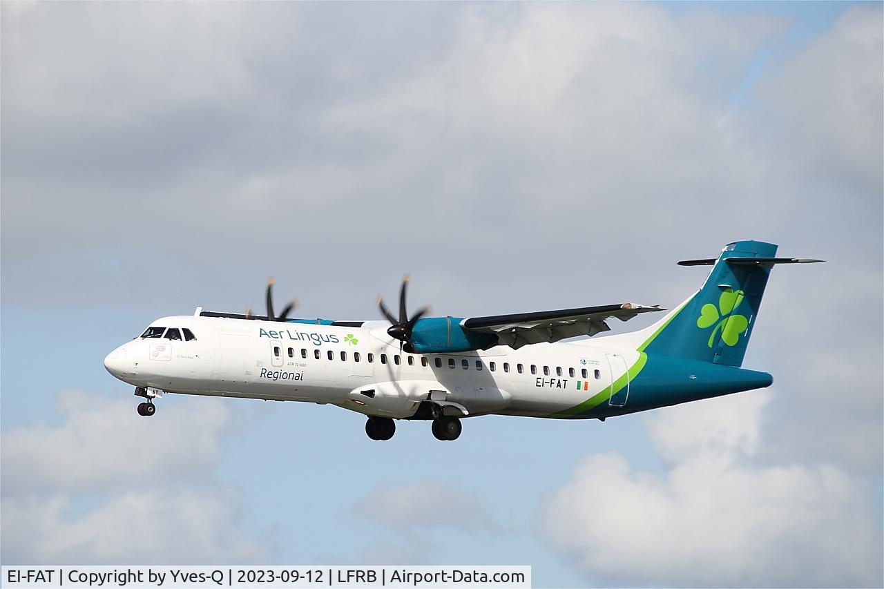 EI-FAT, 2013 ATR 72-600 (72-212A) C/N 1097, ATR 42 600, On final rwy 25L, Brest-Bretagne airport (LFRB-BES)