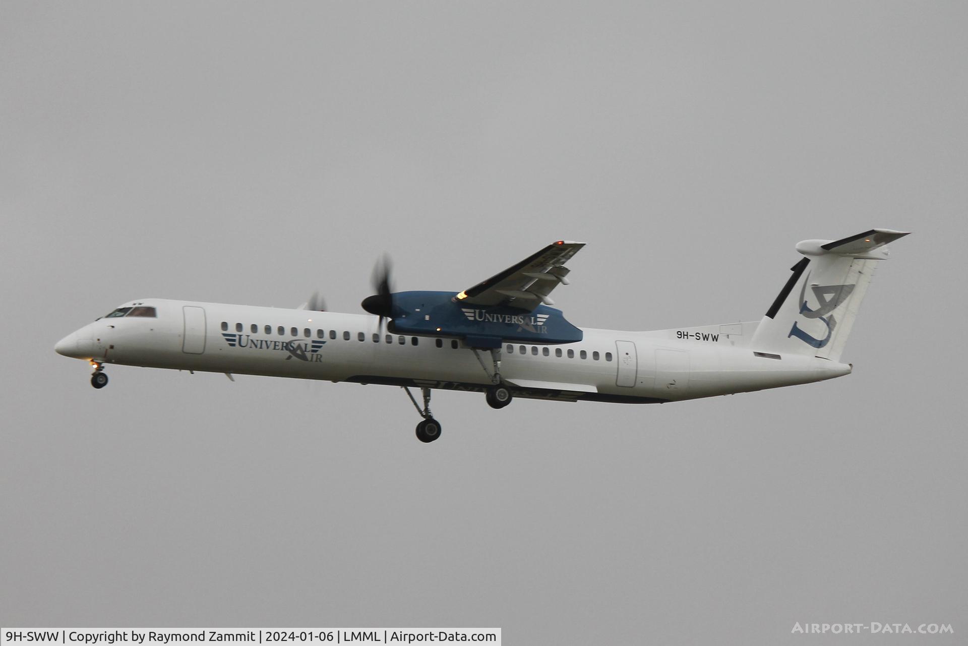 9H-SWW, Bombardier DHC-8-402Q Dash 8 Dash 8 C/N 4411, Bombardier DHC-8 9H-SWW Universal Air