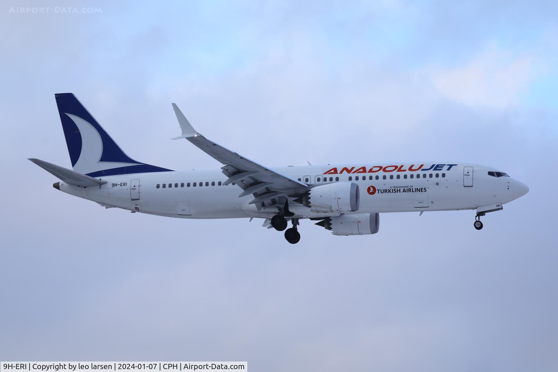 9H-ERI, 2017 Boeing 737-8 MAX C/N 42828, Copenhagen 7.1.2024