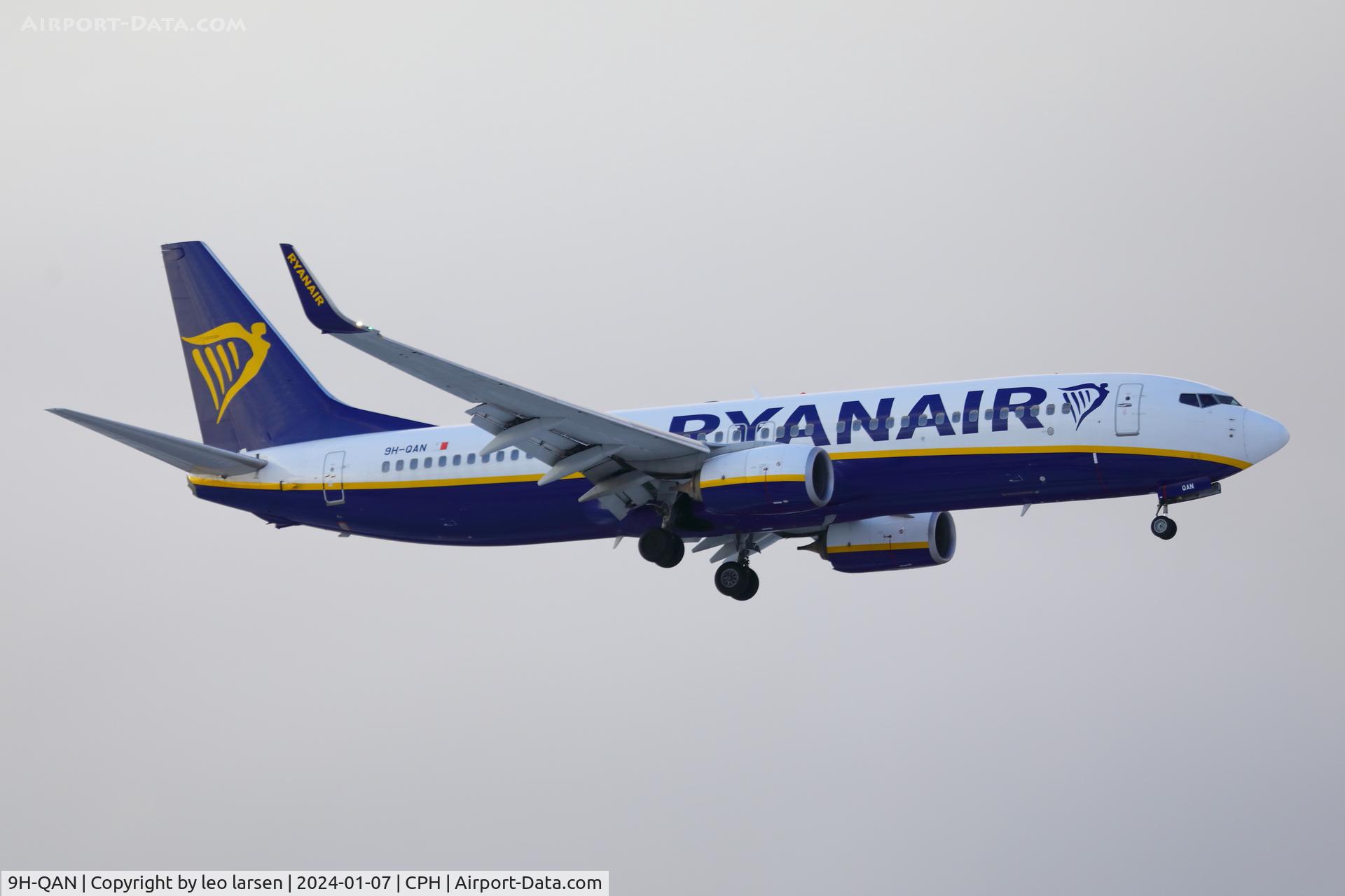 9H-QAN, 2000 Boeing 737-8AS C/N 44795, Copenhagen 7.1.2024