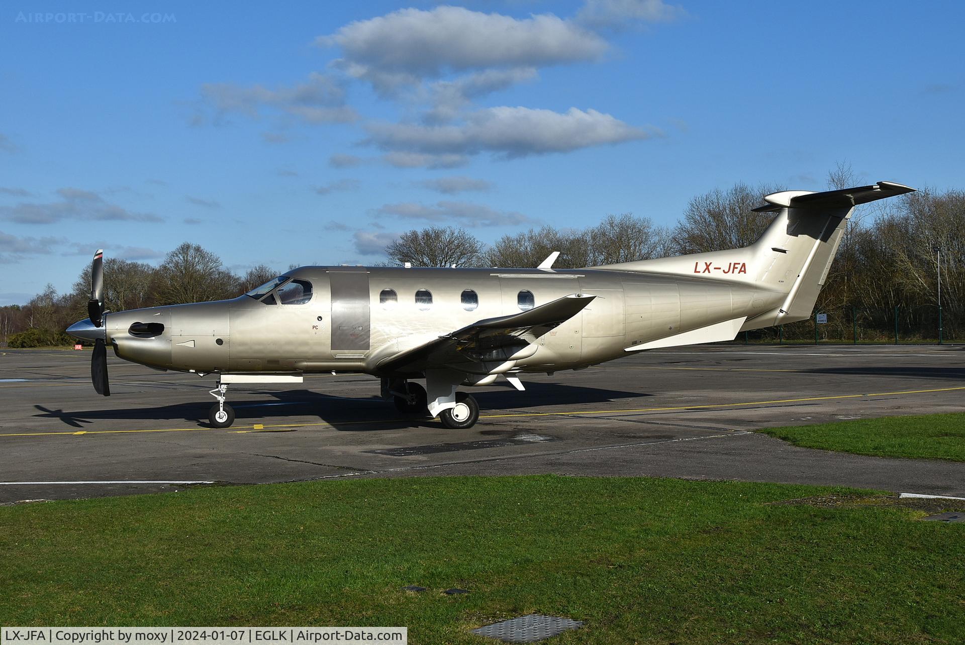 LX-JFA, 2016 Pilatus PC-12/47E C/N 1633, Pilatus PC-12/47E at Blackbushe.