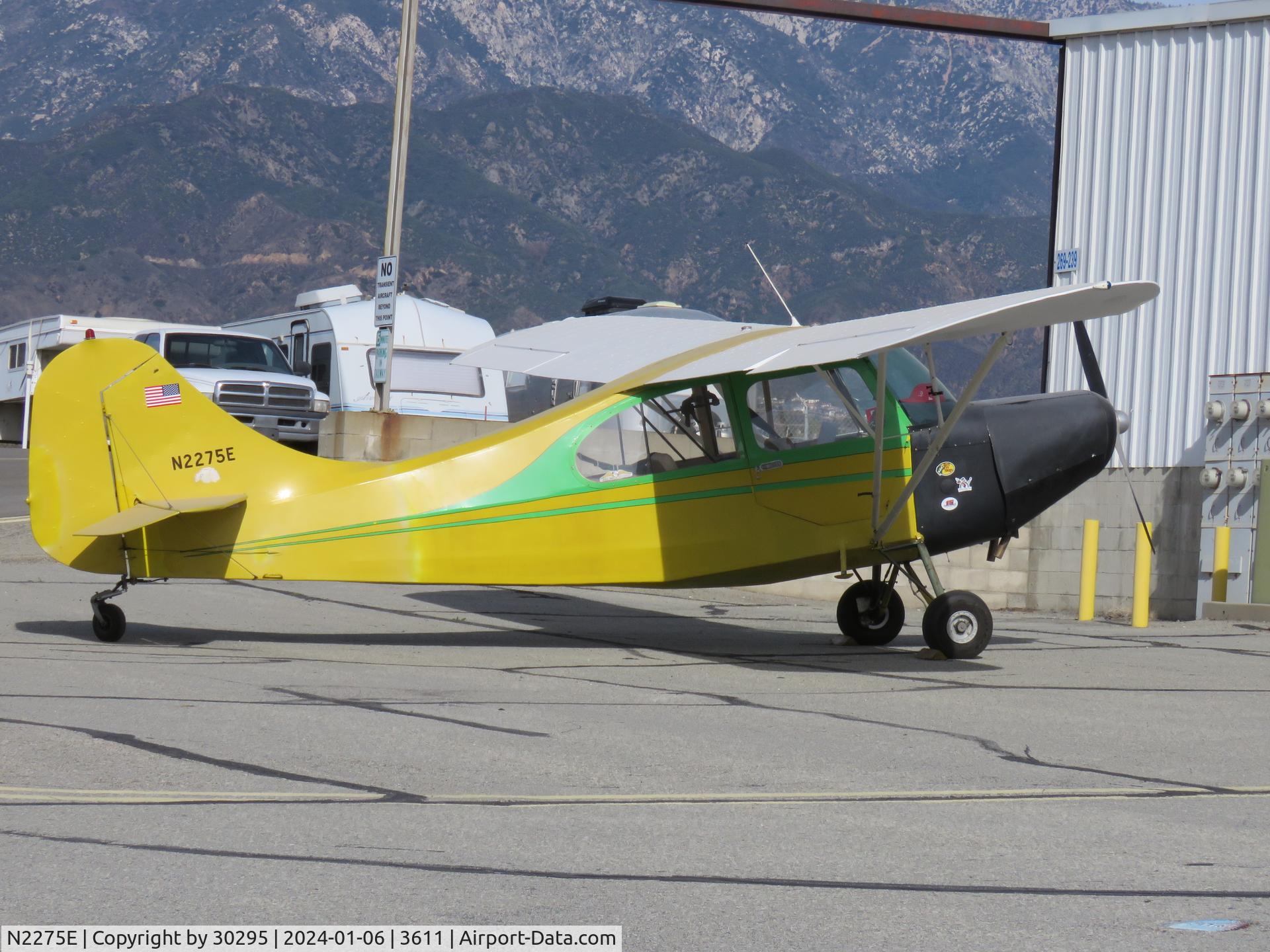 N2275E, 1946 Aeronca 7AC Champion C/N 7AC-5849, Parked