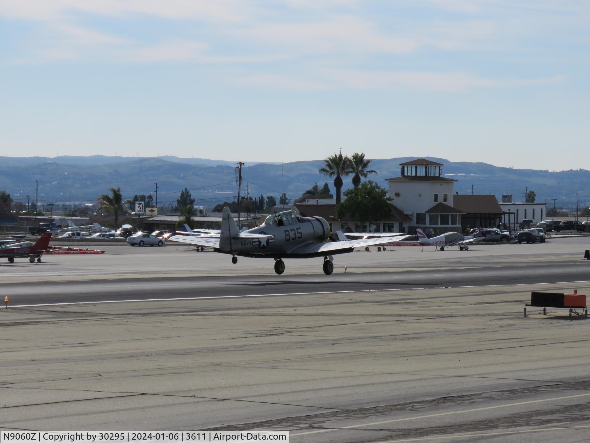 N9060Z, 1959 North American SNJ-5 Texan C/N 43835 (88-15920), Tail wheel still up