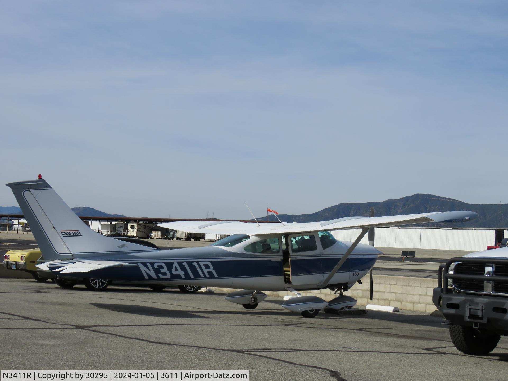 N3411R, 1967 Cessna 182L Skylane C/N 18258711, Parked