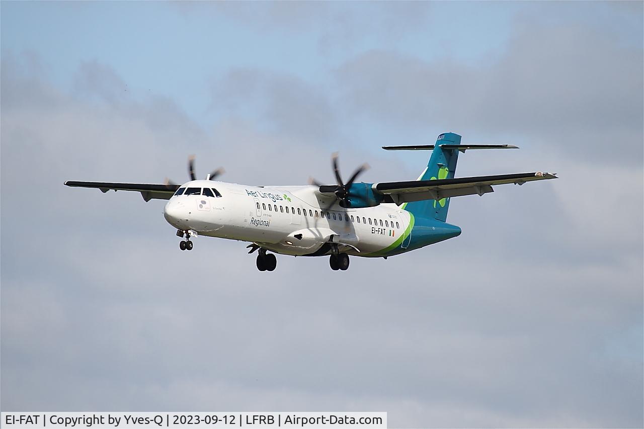 EI-FAT, 2013 ATR 72-600 (72-212A) C/N 1097, ATR 42 600, Short approach rwy 25L, Brest-Bretagne airport (LFRB-BES)