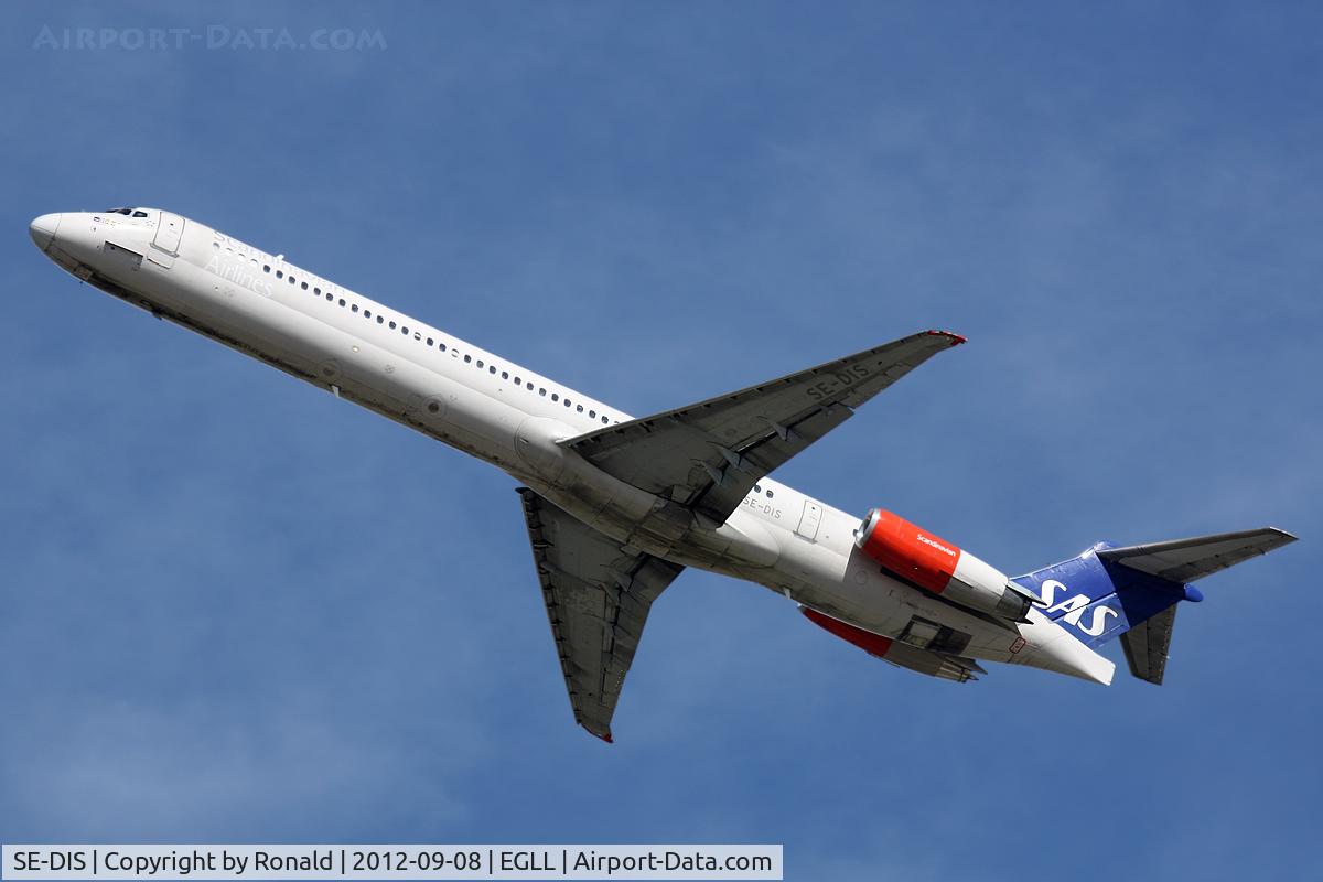 SE-DIS, 1991 McDonnell Douglas MD-81 (DC-9-81) C/N 53006, at lhr
