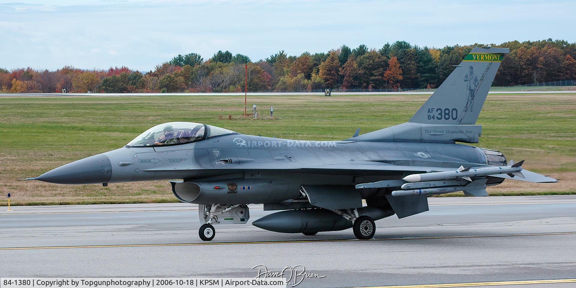 84-1380, 1984 General Dynamics F-16C Fighting Falcon C/N 5C-162, MAPLE31 taxxing to RW34