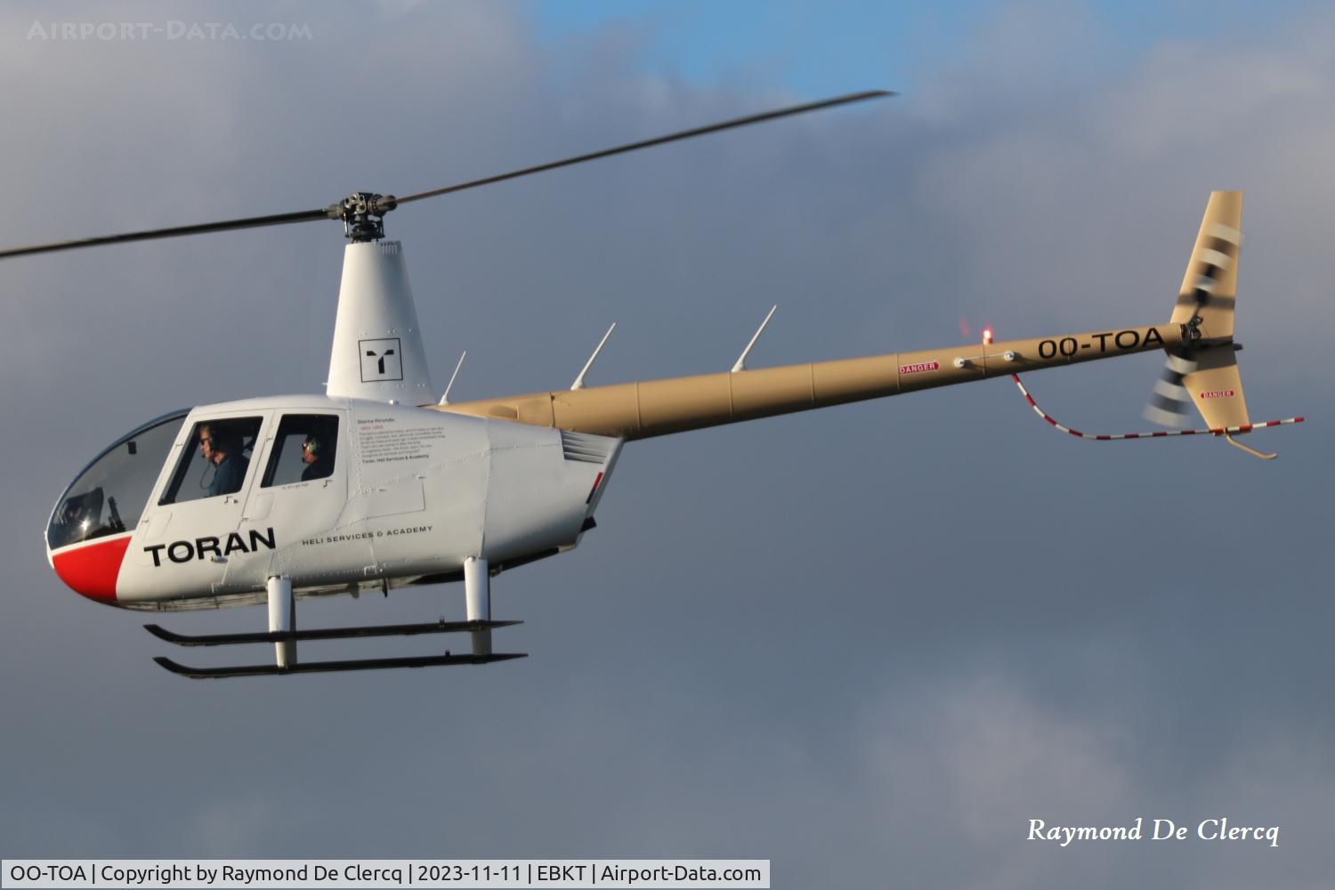 OO-TOA, 2013 Robinson R44 Raven II C/N 13585, At Kortrijk Airport.