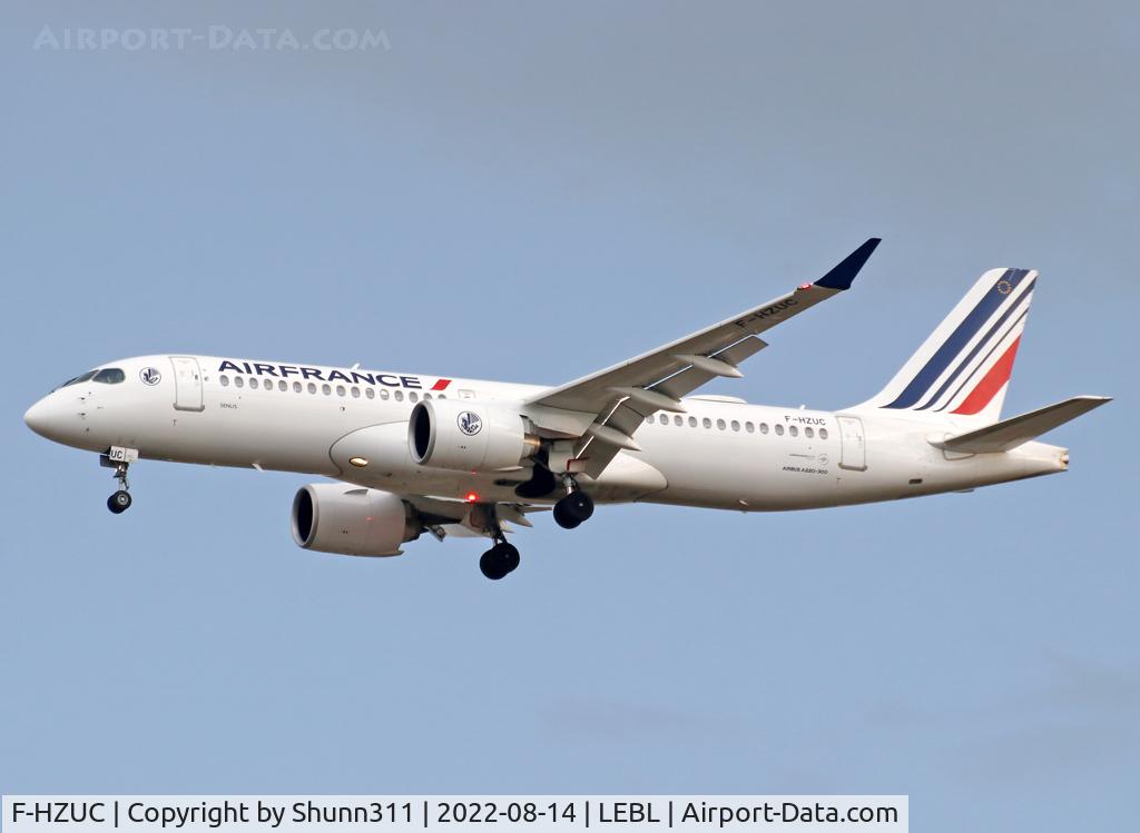 F-HZUC, 2021 Airbus A220-300 C/N 55140, Landing rwy 06L